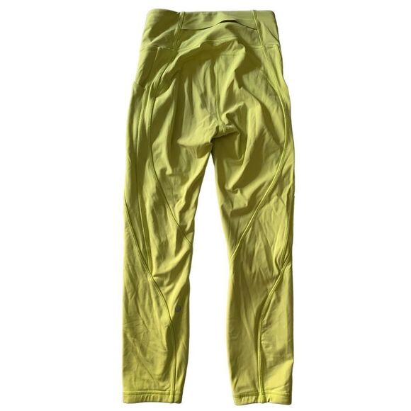 Lululemon Time To Sweat Crop 23" Lemon Vibe women's size 4 - Picture 2 of 4